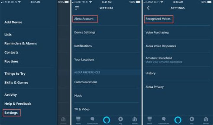 Alexa App Screenshot Settings