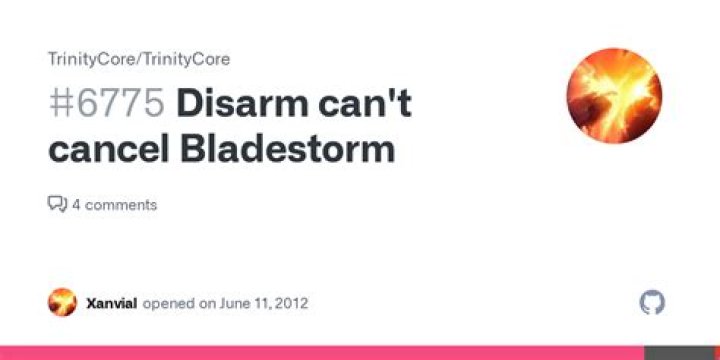 Can bladestorm disarm?