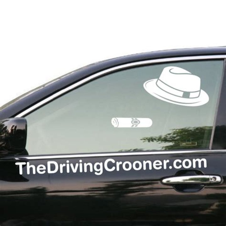 Driving Crooner Window Decals