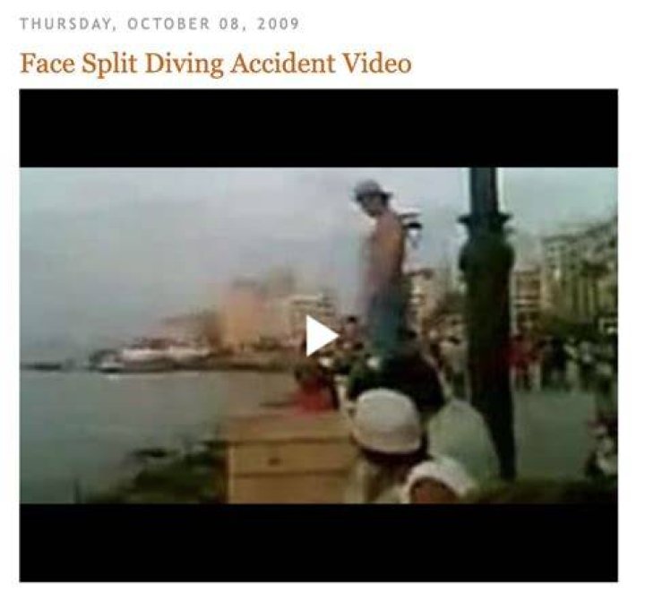 Face Split Incident spain diving accident resurfaced on social media