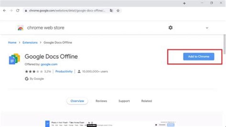 Google Docs Offline Extension Page