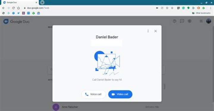 Google Duo Web Call