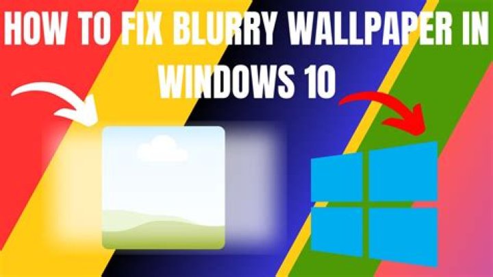 How do you fix blurry wallpaper?