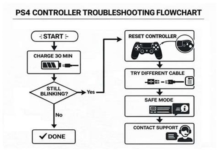 How to fix a flashing white PS4 controller