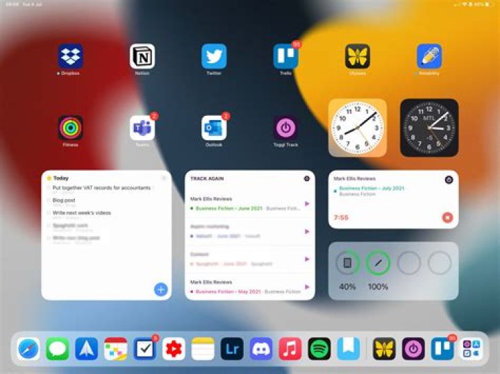 iPadOS 15 Widgets