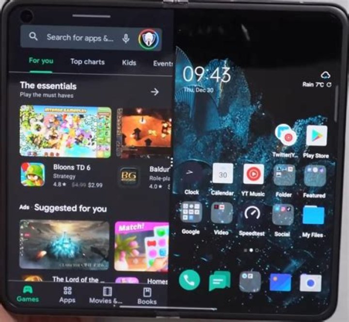 Oppo Find N Multitasking Split Screen