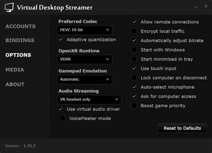 Quest Virtual Desktop streamer