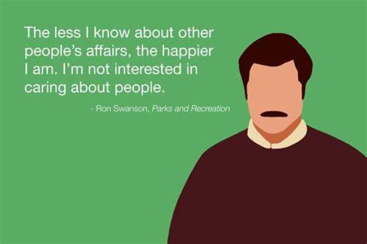ron swanson caring quote