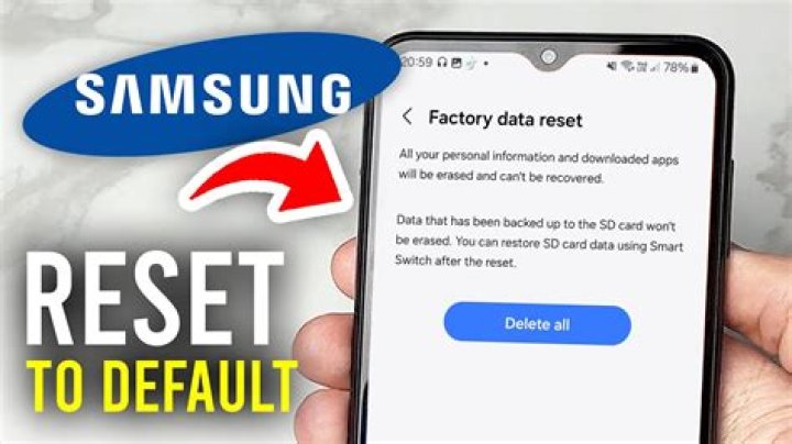 Samsung factory reset settings