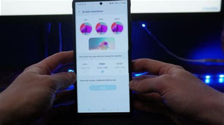 Samsung screen resolution settings