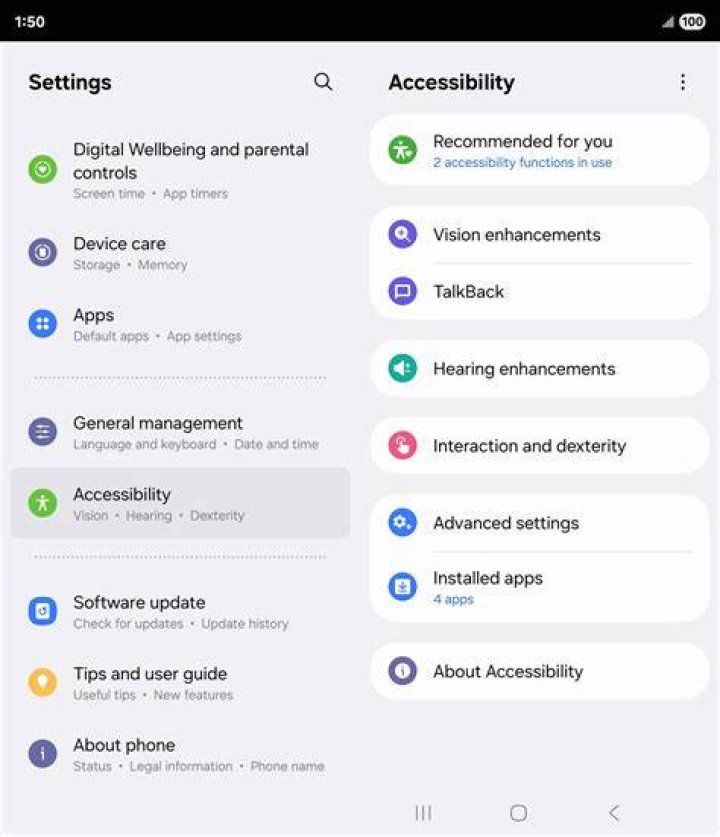 Tap Accessibility, tap Vision, tap the switch to invert colors