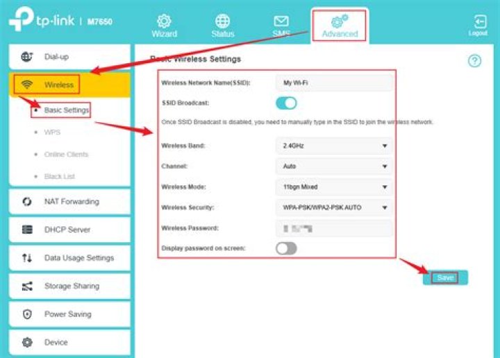 TP-Link Web Settings Wireless