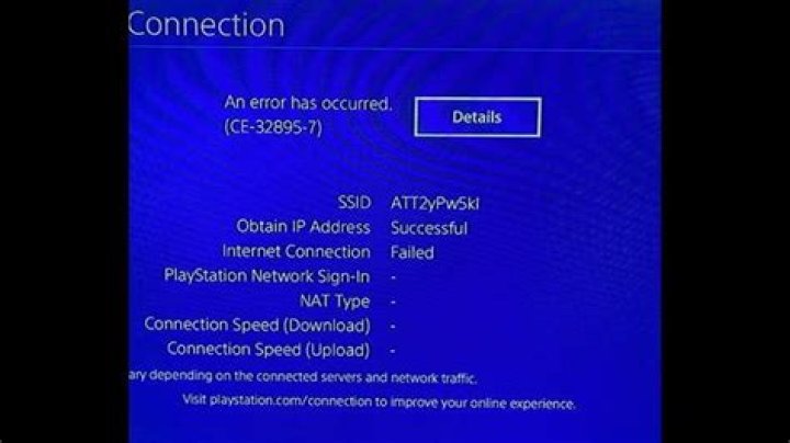 What does error CE-32895-7 mean on PS4?