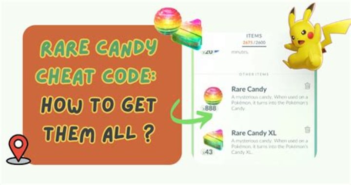 What is the cheat code for Rare Candy?